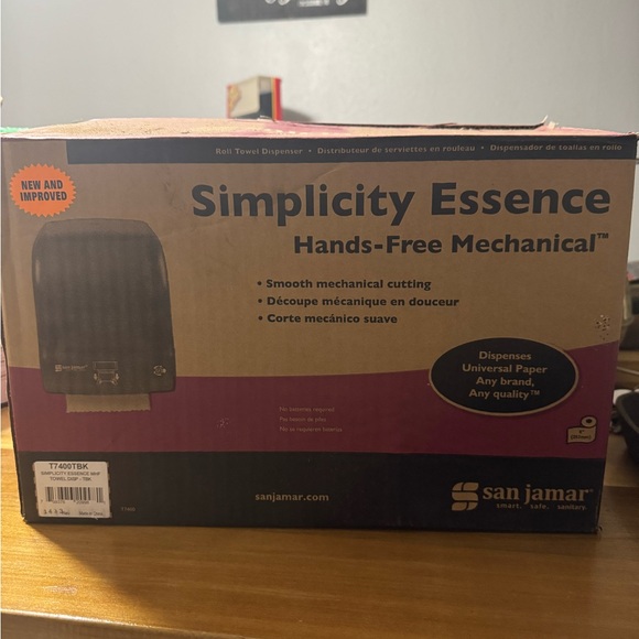 san jamar Other - Simplicity Essence Hands-Free Mechanical Dispenser - Black